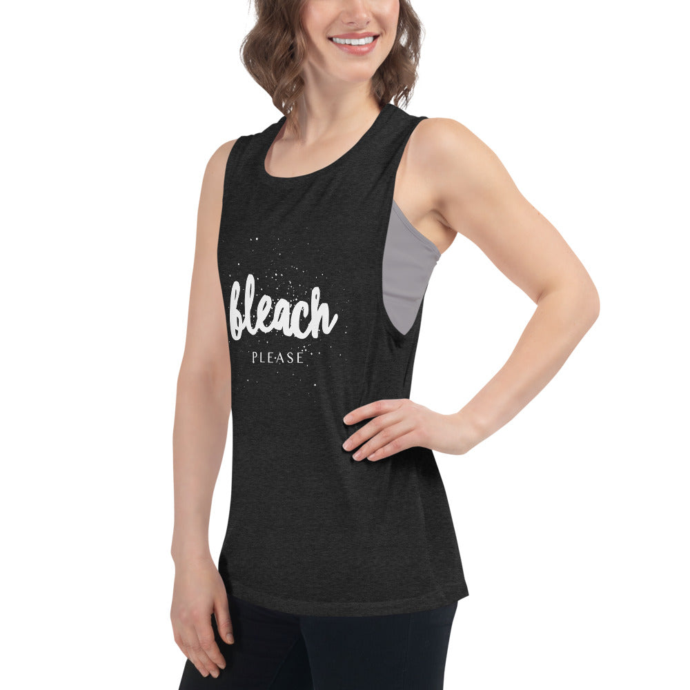 Woman’s Muscle Tank Bleach Please